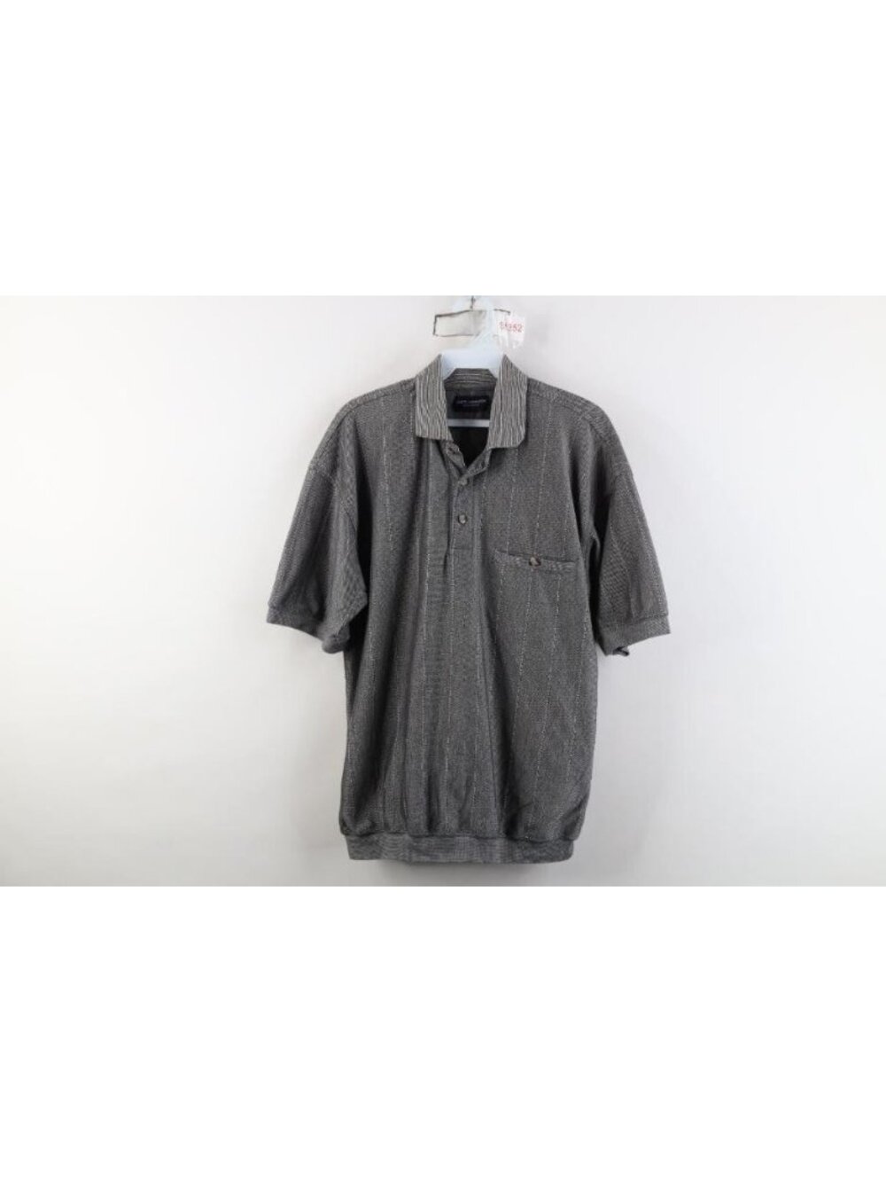 Vintage 90s Streetwear Mens Medium Faded Striped Knit Pullover Polo Shirt Mafia